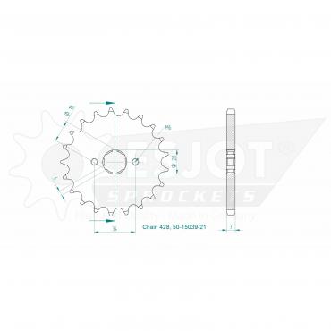 ESJOT Front Sprocket 21 Z