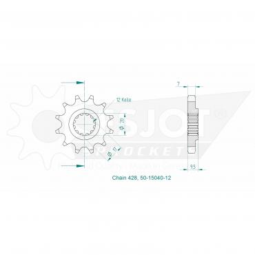 ESJOT Front Sprocket 12 Z