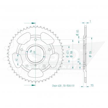 ESJOT  Sprocket 51 Z