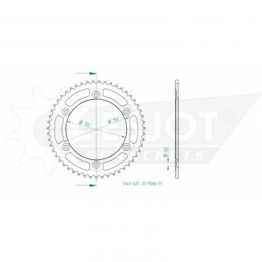 ESJOT Sprocket steel 51 Z