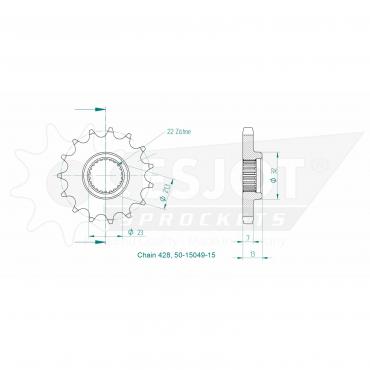 ESJOT Front Sprocket 15 Z