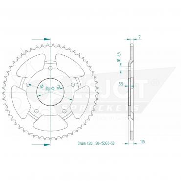 ESJOT  Sprocket 53 Z