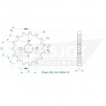 ESJOT Front sprocket 15 Z