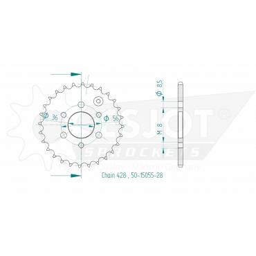 ESJOT  Sprocket 28 Z