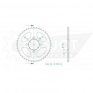 ESJOT Sprocket steel 42 Z