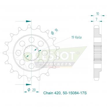 ESJOT Ritzel 17 Z Sport