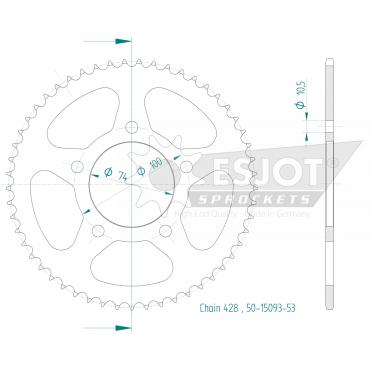 ESJOT  Sprocket 53 Z