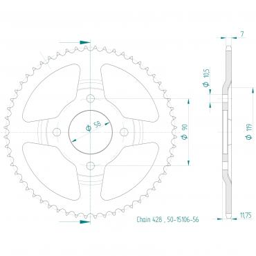 ESJOT  Sprocket 56 Z