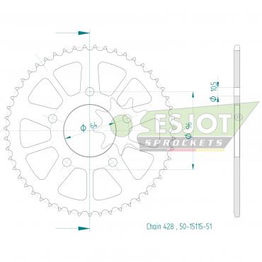 ESJOT  Sprocket 51 Z