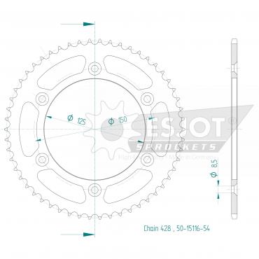 ESJOT  Sprocket 54 Z
