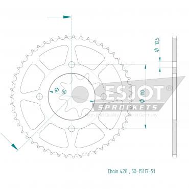 ESJOT  Sprocket 51 Z
