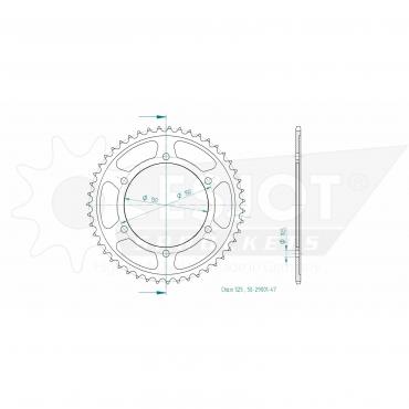 ESJOT Sprocket steel 47 Z