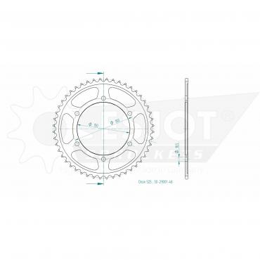 ESJOT Sprocket steel 48 Z