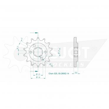 ESJOT Front Sprocket 14 Z