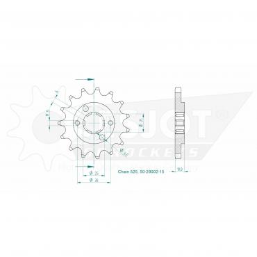 ESJOT Front Sprocket 15 Z