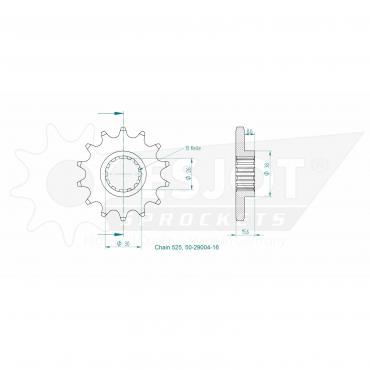 ESJOT Front Sprocket 14 Z