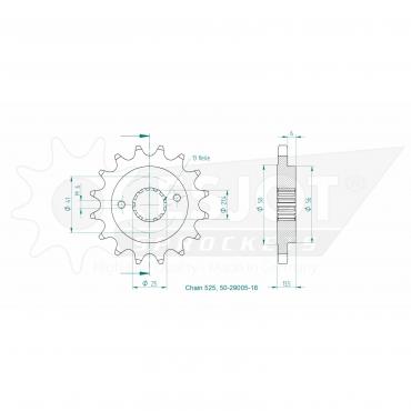 ESJOT Front sprocket 16 Z