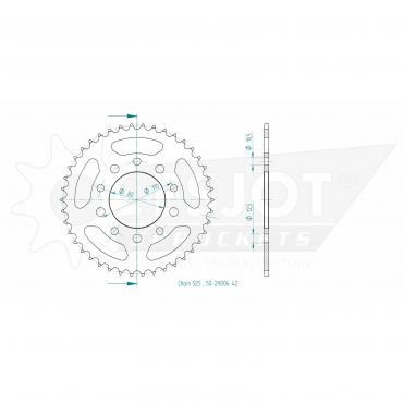 ESJOT Sprocket steel 42 Z
