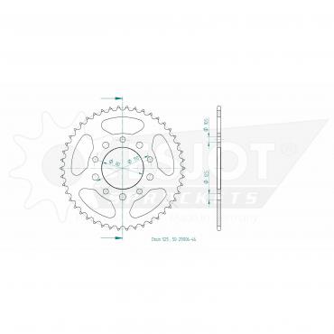 ESJOT Sprocket steel 46 Z