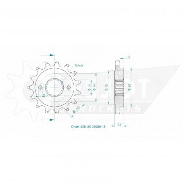 ESJOT Front Sprocket 15 Z