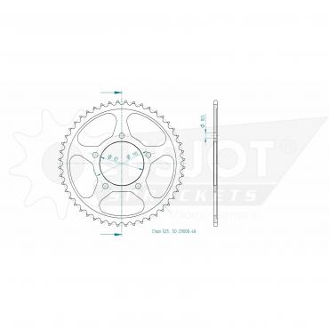 ESJOT Sprocket steel 48 Z