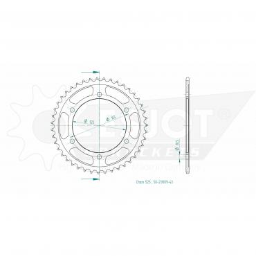 ESJOT Sprocket steel 43 Z