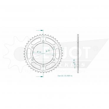 ESJOT Sprocket steel 44 Z
