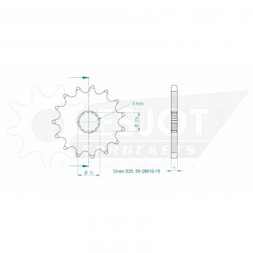 ESJOT Front sprocket 15 Z