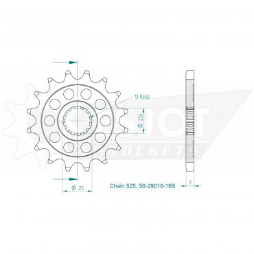 ESJOT Front Sprocket 16S Z