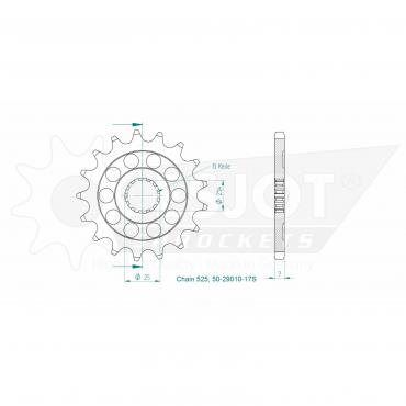 Sport front sprocket 17 Z