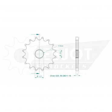 ESJOT Front Sprocket 16 Z