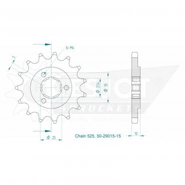 ESJOT Front sprocket 15 Z