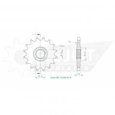 ESJOT Front sprocket 16 Z