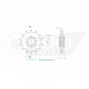 ESJOT Front Sprocket 14 Z