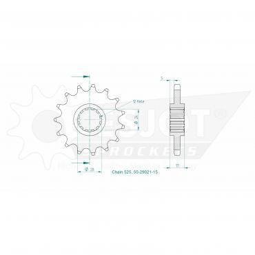 ESJOT Front sprocket 15 Z