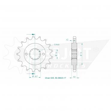 ESJOT Front sprocket 17 Z