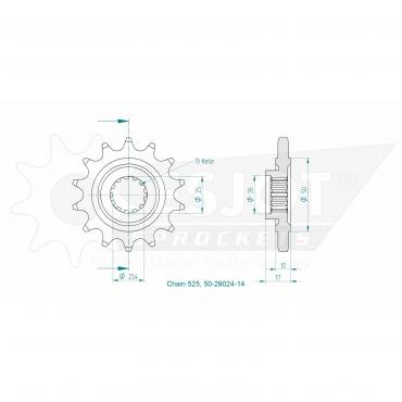 ESJOT Front Sprocket 14 Z