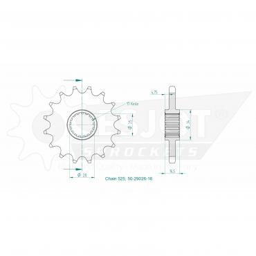ESJOT Front sprocket 16 Z