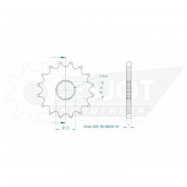 ESJOT Front sprocket 16 Z