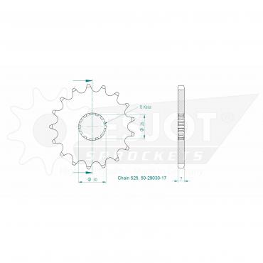 ESJOT Front sprocket 17 Z