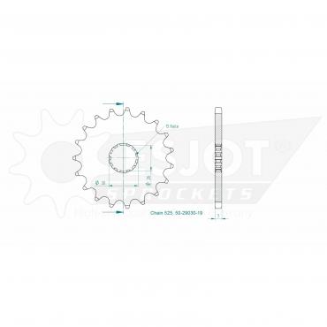 ESJOT Front sprocket 19 Z