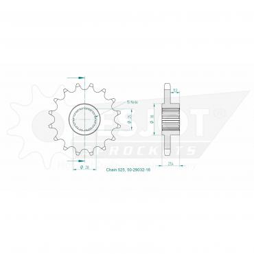 ESJOT Front sprocket 16 Z