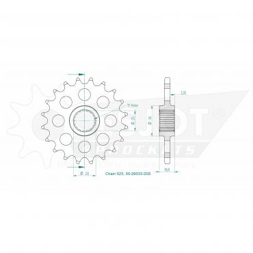 ESJOT Front sprocket 20 Z