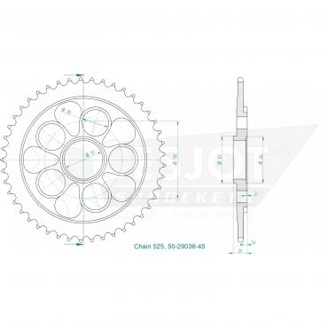 ESJOT  Sprocket 45 Z