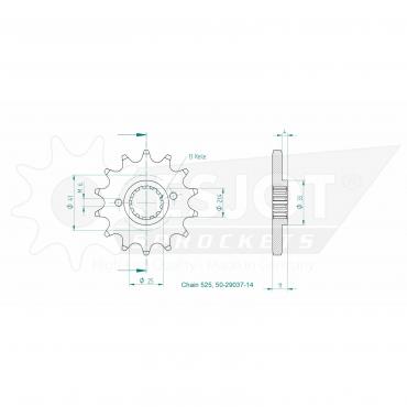 ESJOT Front Sprocket 14 Z