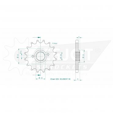 ESJOT Front Sprocket 16 Z