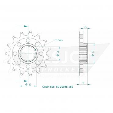 ESJOT Front Sprocket 15S Z