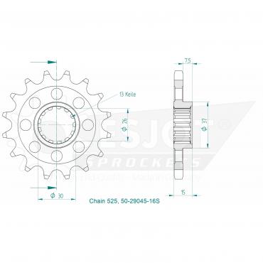 ESJOT Front Sprocket 16S Z