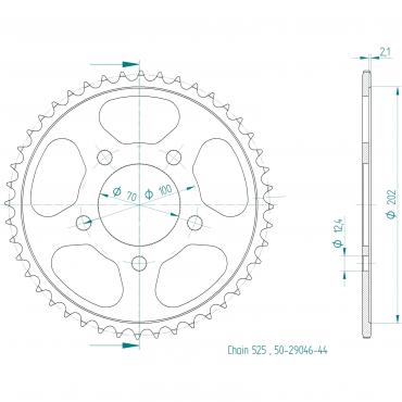 ESJOT  Sprocket 44 Z