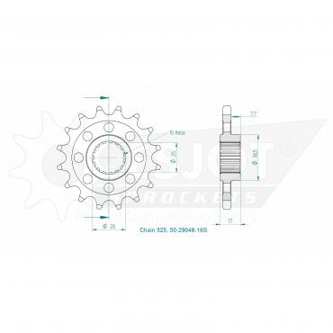 ESJOT Front sprocket 16 Z S